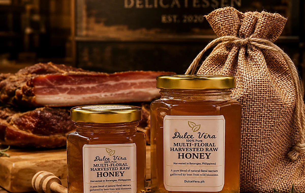 Cottonwood cured meat and honey gift arrangement